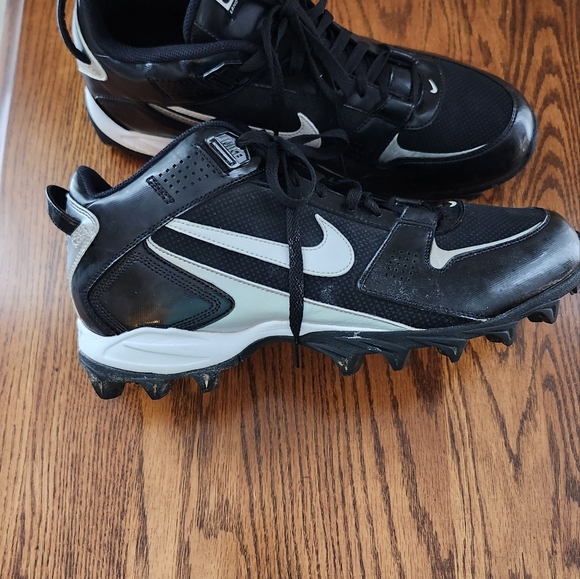 Nike Land Shark Legacy Football Cleats Men's Size 14 Black with White Trim EUC - Picture 14 of 14
